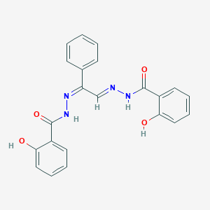 molecular formula C22H18N4O4 B5510762 2-hydroxy-N-[(E)-[(2Z)-2-[(2-hydroxybenzoyl)hydrazinylidene]-2-phenylethylidene]amino]benzamide 