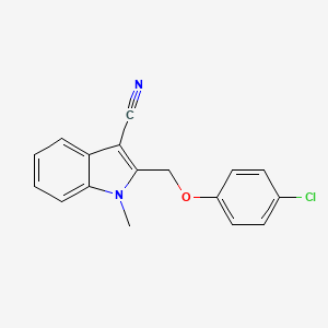 molecular formula C17H13ClN2O B5510853 2-[(4-CHLOROPHENOXY)METHYL]-1-METHYL-1H-INDOL-3-YL CYANIDE 