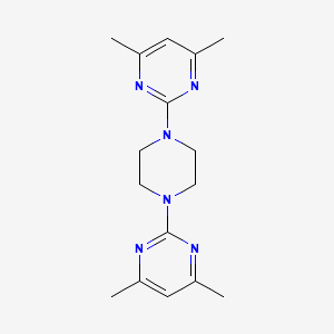 molecular formula C16H22N6 B5510858 1,4-bis(4,6-dimethylpyrimidin-2-yl)piperazine 