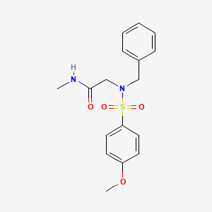 molecular formula C17H20N2O4S B5510908 2-[benzyl-(4-methoxyphenyl)sulfonylamino]-N-methylacetamide 
