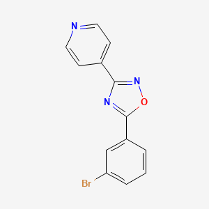 molecular formula C13H8BrN3O B5511182 5-(3-bromophenyl)-3-(4-pyridyl)-1,2,4-oxadiazole 