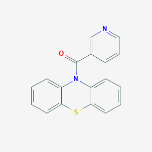 molecular formula C18H12N2OS B5511252 10H-PHENOTHIAZIN-10-YL(3-PYRIDYL)METHANONE 
