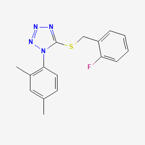 molecular formula C16H15FN4S B5511441 1-(2,4-dimethylphenyl)-1H-1,2,3,4-tetraazol-5-yl (2-fluorobenzyl) sulfide 