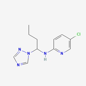 molecular formula C11H14ClN5 B5511461 5-chloro-N-[1-(1,2,4-triazol-1-yl)butyl]pyridin-2-amine 