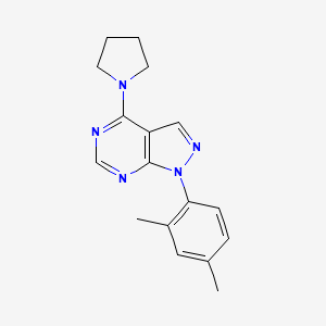 molecular formula C17H19N5 B5511541 1-[1-(2,4-dimethylphenyl)-1H-pyrazolo[3,4-d]pyrimidin-4-yl]pyrrolidine 