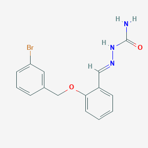 molecular formula C15H14BrN3O2 B5511561 [(E)-[2-[(3-bromophenyl)methoxy]phenyl]methylideneamino]urea 