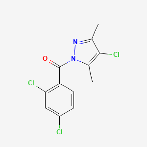 molecular formula C12H9Cl3N2O B5511646 (4-Chloro-3,5-dimethylpyrazol-1-yl)-(2,4-dichlorophenyl)methanone 