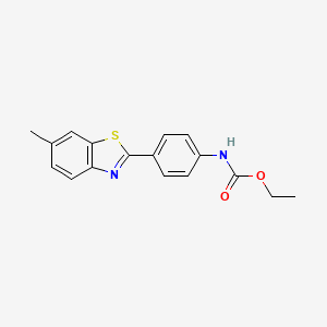 molecular formula C17H16N2O2S B5511685 [4-(6-Methyl-benzothiazol-2-yl)-phenyl]-carbamic acid ethyl ester 