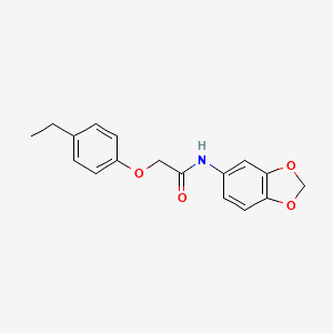 molecular formula C17H17NO4 B5511700 N-(1,3-benzodioxol-5-yl)-2-(4-ethylphenoxy)acetamide 