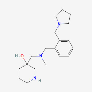 molecular formula C19H31N3O B5511762 3-({methyl[2-(1-pyrrolidinylmethyl)benzyl]amino}methyl)-3-piperidinol dihydrochloride 