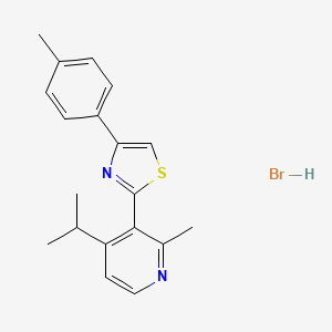 molecular formula C19H21BrN2S B5511885 4-isopropyl-2-methyl-3-[4-(4-methylphenyl)-1,3-thiazol-2-yl]pyridine hydrobromide 
