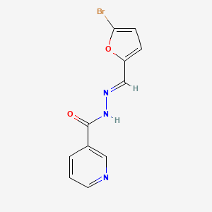 molecular formula C11H8BrN3O2 B5511925 N'-[(E)-(5-bromofuran-2-yl)methylidene]pyridine-3-carbohydrazide 