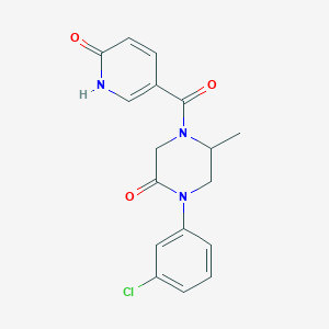 molecular formula C17H16ClN3O3 B5512019 1-(3-chlorophenyl)-5-methyl-4-[(6-oxo-1,6-dihydro-3-pyridinyl)carbonyl]-2-piperazinone 