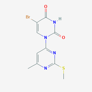 molecular formula C10H9BrN4O2S B5512036 5-bromo-1-(6-methyl-2-methylsulfanylpyrimidin-4-yl)pyrimidine-2,4-dione 