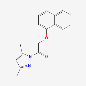 molecular formula C17H16N2O2 B5512062 1-(3,5-Dimethylpyrazol-1-yl)-2-naphthalen-1-yloxyethanone CAS No. 5305-63-5
