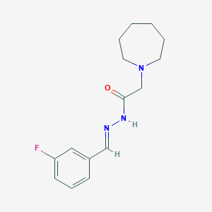 molecular formula C15H20FN3O B5512077 2-(azepan-1-yl)-N-[(E)-(3-fluorophenyl)methylideneamino]acetamide 