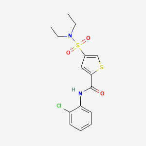 molecular formula C15H17ClN2O3S2 B5512112 N-(2-chlorophenyl)-4-[(diethylamino)sulfonyl]-2-thiophenecarboxamide 