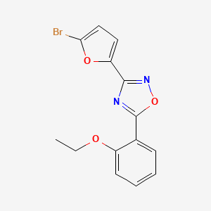 molecular formula C14H11BrN2O3 B5512131 3-(5-Bromofuran-2-yl)-5-(2-ethoxyphenyl)-1,2,4-oxadiazole 