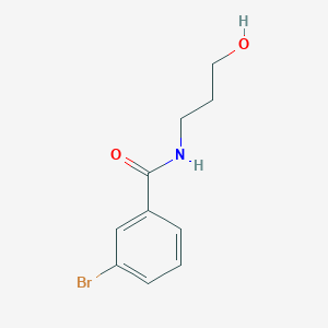 molecular formula C10H12BrNO2 B5512167 3-bromo-N-(3-hydroxypropyl)benzamide CAS No. 413574-82-0