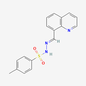 molecular formula C17H15N3O2S B5512181 4-methyl-N-[(E)-quinolin-8-ylmethylideneamino]benzenesulfonamide 
