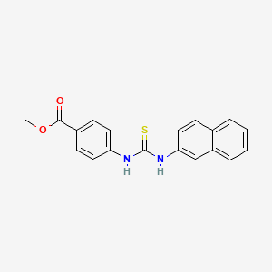 molecular formula C19H16N2O2S B5512184 methyl 4-{[(2-naphthylamino)carbonothioyl]amino}benzoate 