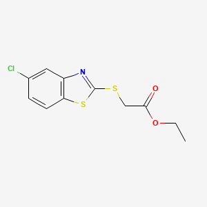 molecular formula C11H10ClNO2S2 B5512185 ethyl [(5-chloro-1,3-benzothiazol-2-yl)thio]acetate 