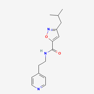 molecular formula C15H19N3O2 B5512201 3-isobutyl-N-[2-(4-pyridinyl)ethyl]-5-isoxazolecarboxamide 