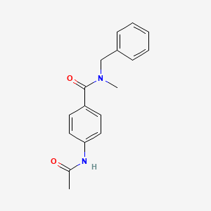 molecular formula C17H18N2O2 B5512205 N-BENZYL-4-ACETAMIDO-N-METHYLBENZAMIDE 