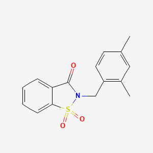 molecular formula C16H15NO3S B5512236 2-(2,4-DIMETHYLBENZYL)-1H-1,2-BENZISOTHIAZOLE-1,1,3(2H)-TRIONE 