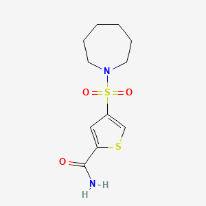 molecular formula C11H16N2O3S2 B5512267 4-(1-azepanylsulfonyl)-2-thiophenecarboxamide 