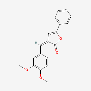 molecular formula C19H16O4 B5512280 3-(3,4-DIMETHOXY-BENZYLIDENE)-5-PHENYL-3H-FURAN-2-ONE CAS No. 84023-76-7