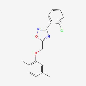 molecular formula C17H15ClN2O2 B5512283 3-(2-chlorophenyl)-5-[(2,5-dimethylphenoxy)methyl]-1,2,4-oxadiazole 
