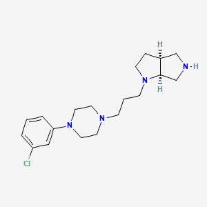 molecular formula C19H29ClN4 B5512310 (3aS,6aS)-1-[3-[4-(3-chlorophenyl)piperazin-1-yl]propyl]-3,3a,4,5,6,6a-hexahydro-2H-pyrrolo[3,4-b]pyrrole 