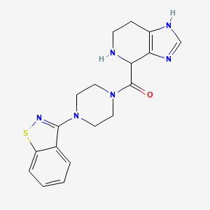 molecular formula C18H20N6OS B5512325 4-{[4-(1,2-benzisothiazol-3-yl)-1-piperazinyl]carbonyl}-4,5,6,7-tetrahydro-1H-imidazo[4,5-c]pyridine dihydrochloride 