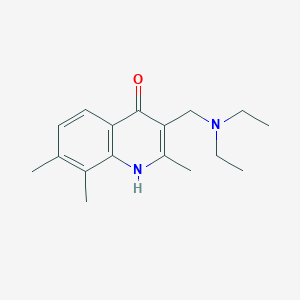 molecular formula C17H24N2O B5512456 3-[(Diethylamino)methyl]-2,7,8-trimethylquinolin-4-ol 