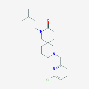 molecular formula C20H30ClN3O B5512463 8-[(6-chloro-2-pyridinyl)methyl]-2-(3-methylbutyl)-2,8-diazaspiro[5.5]undecan-3-one 