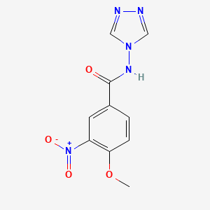 molecular formula C10H9N5O4 B5512468 4-methoxy-3-nitro-N-(4H-1,2,4-triazol-4-yl)benzamide 