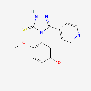 molecular formula C15H14N4O2S B5512480 4-(2,5-Dimethoxy-phenyl)-5-pyridin-4-yl-4H-[1,2,4]triazole-3-thiol 
