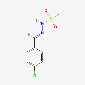molecular formula C8H9ClN2O2S B5512493 N-[(E)-(4-chlorophenyl)methylideneamino]methanesulfonamide 