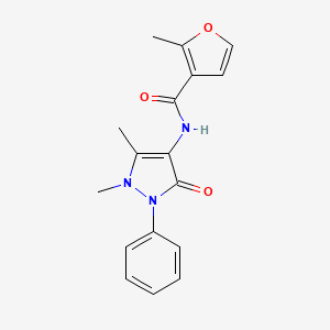 molecular formula C17H17N3O3 B5512544 N-(1,5-dimethyl-3-oxo-2-phenyl-2,3-dihydro-1H-pyrazol-4-yl)-2-methylfuran-3-carboxamide 