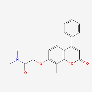 molecular formula C20H19NO4 B5512635 N,N-dimethyl-2-[(8-methyl-2-oxo-4-phenyl-2H-chromen-7-yl)oxy]acetamide 