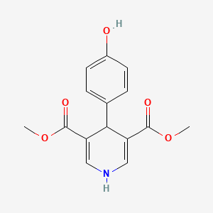 molecular formula C15H15NO5 B5512649 Dimethyl 4-(4-hydroxyphenyl)-1,4-dihydropyridine-3,5-dicarboxylate 