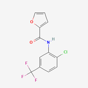 molecular formula C12H7ClF3NO2 B5512689 N-[2-chloro-5-(trifluoromethyl)phenyl]furan-2-carboxamide 