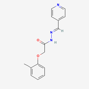 molecular formula C15H15N3O2 B5512728 2-(2-methylphenoxy)-N'-(4-pyridinylmethylene)acetohydrazide 