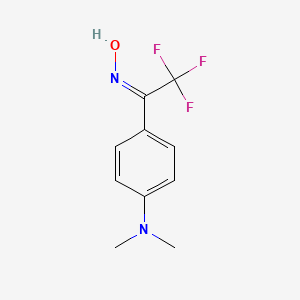 molecular formula C10H11F3N2O B5512770 (NZ)-N-[1-[4-(dimethylamino)phenyl]-2,2,2-trifluoroethylidene]hydroxylamine 