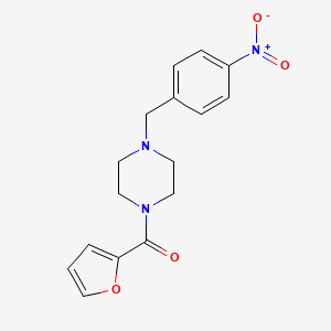 molecular formula C16H17N3O4 B5512833 1-(FURAN-2-CARBONYL)-4-[(4-NITROPHENYL)METHYL]PIPERAZINE 