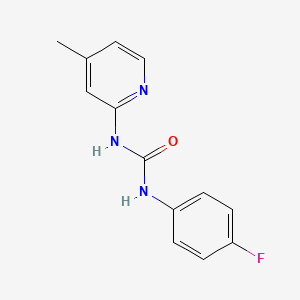 molecular formula C13H12FN3O B5512857 1-(4-Fluorophenyl)-3-(4-methylpyridin-2-yl)urea 