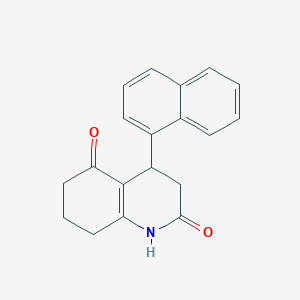 molecular formula C19H17NO2 B5512869 4-(NAPHTHALEN-1-YL)-1,2,3,4,5,6,7,8-OCTAHYDROQUINOLINE-2,5-DIONE 