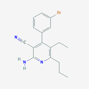 molecular formula C17H18BrN3 B5512954 2-Amino-4-(3-bromophenyl)-5-ethyl-6-propylpyridine-3-carbonitrile 