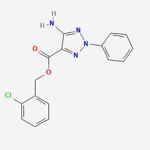 molecular formula C16H13ClN4O2 B5513026 (2-CHLOROPHENYL)METHYL 5-AMINO-2-PHENYL-2H-1,2,3-TRIAZOLE-4-CARBOXYLATE 